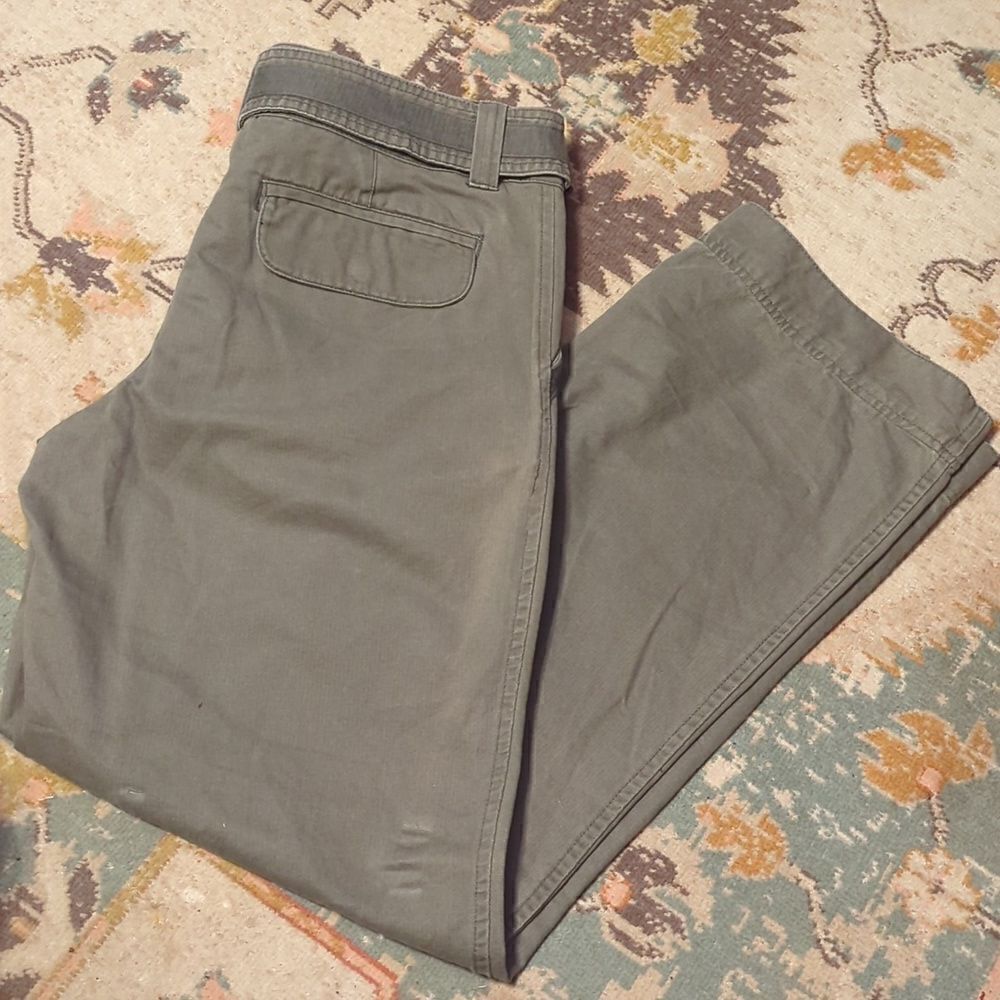 Mossimo Mossissue Womens Pants Olive Size‎ 13 BNWT W/Belt Pockets Front & Back